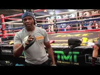 FLOYD MAYWEATHER SNR RAPS, TAUNTS & TRAINS ANDREW 'THE BEAST' TABITI - MUST WATCH FOOTAGE!