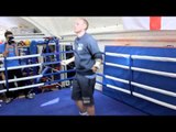 GEORGE GROVES SKIPPING WORK OUT AHEAD OF HIS FIGHT WITH CHRISTOPHER REBRASSE / SAUERLAND PROMOTIONS