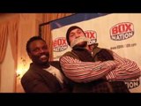 TYSON FURY (TAPED MOUTH) V DERECK CHISORA HEAD TO HEAD @ PRESS CONFERENCE - HILLARIOUS!