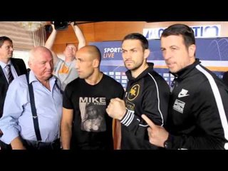 ATHUR ABRAHAM v PAUL SMITH PHOTO CALL WITH TRAINERS @ KIEL GERMANY / SMITH v ABRAHAM