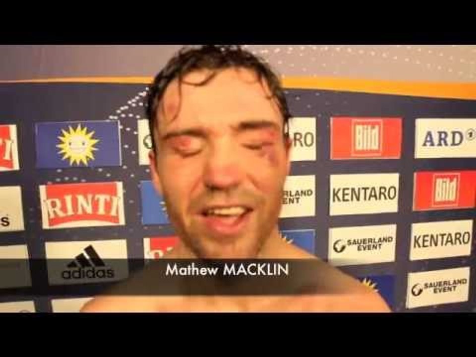 MATHEW MACKLIN POST FIGHT INTERVIEW - NOW IM LOOKING FOR AN ELIMINATOR WITH JORGE SEBASTIEN HEILAND
