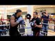 ANTHONY JOSHUA OFFICIAL PUBLIC WORKOUT FOOTAGE FROM WATFORD - PADS WITH TONY SIMS