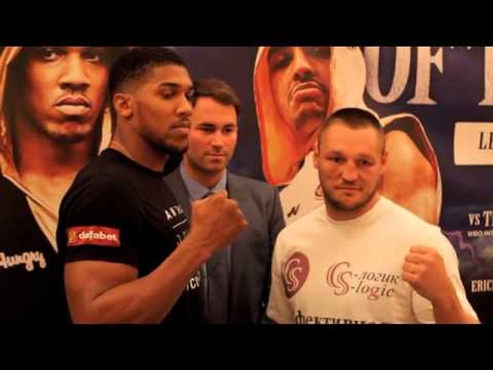 ANTHONY JOSHUA V DENIS BAHKTOV OFFICIAL HEAD TO HEAD FOOTAGE / MOMENT OF TRUTH