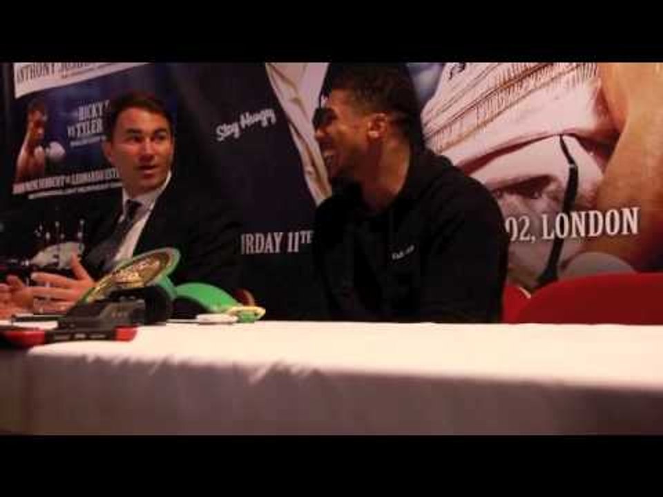 ANTHONY JOSHUA v DENIS BAKHTOV (WITH EDDIE HEARN) POST FIGHT PRESS CONFERENCE / MOMENT OF TRUTH