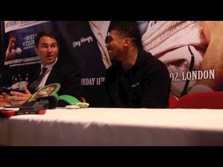 ANTHONY JOSHUA v DENIS BAKHTOV (WITH EDDIE HEARN) POST FIGHT PRESS CONFERENCE / MOMENT OF TRUTH