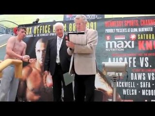 PETER McDONAGH v ZORAN CVEK  WEIGH IN & FACE TO FACE FOOTAGE