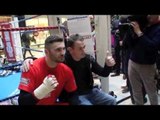 NATHAN CLEVERLY MAKES TIME FOR THE FANS AT THE CARDIFF PUBLIC WORKOUT / CLEVERLY v BELLEW 2