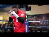 NATHAN CLEVERLY SHADOW BOXING FOOTAGE @ PUBLIC WORKOUT IN CARDIFF / CLEVERLY v BELLEW 2