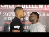 ANTHONY JOSHUA v MICHAEL SPROTT HEAD TO HEAD @ FINAL PRESS CONFERENCE / CLEVERLY v BELLEW 2