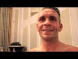 RONNIE CLARK TALKS TO KUGAN CASSIUS AFTER POINTS DEFEAT TO CRAIG EVANS - POST FIGHT INTERVIEW