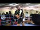 TYSON FURY WARMS UP WITH LIGHT-SHADOW BOXING / CHISORA v FURY 2 / BAD BLOOD