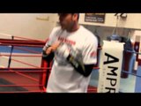 BILLY JOE SAUNDERS OPEN MEDIA WORKOUT - SHADOW BOXING FOOTAGE / SAUNDERS v EUBANK JNR - BAD BLOOD