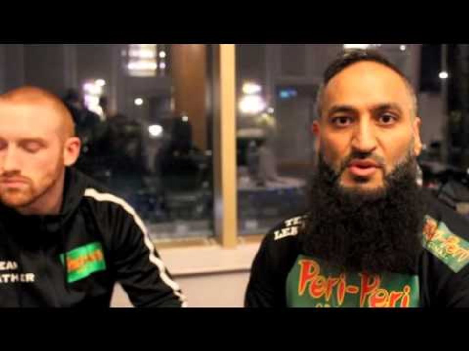 JOSH LEATHER POST FIGHT INTERVIEW WITH COACH IMRAN AFTER POINTS WIN OVER FERGUS TAYLOR