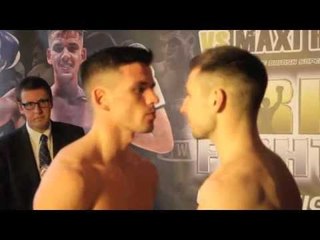 MARTIN J WARD v MAXI HUGHES - OFFICIAL WEIGH IN / BRITISH TITLE ELIMINATOR