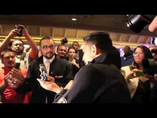AMIR KHAN IS MOBBED BY FANS AT THE MGM GRAND / KHAN v ALEXANDER / BATTLE ROYAL