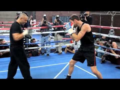 ANDY LEE PAD WORKOUT WITH ADAM BOOTH AHEAD OF WBO WORLD TITLE CLASH MATT KOROBOV