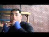 UNBEATEN HEAVYWEIGHT ANDY RUIZ JR - SPEEDBALL TRAINING FOOTAGE @ TOP RANK GYM