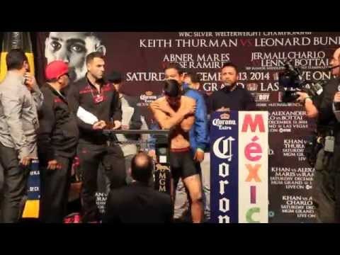 ABNER MARES v JOSE RAMIREZ - OFFICIAL WEIGH IN FROM LAS VEGAS / ROYAL BATTLE