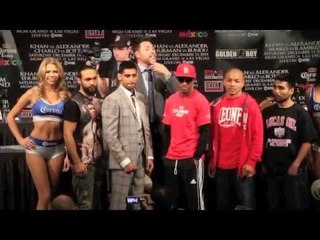 AMIR KHAN v DEVON ALEXANDER - HEAD TO HEAD @ FINAL PRESS CONFERENCE / BATTLE ROYAL