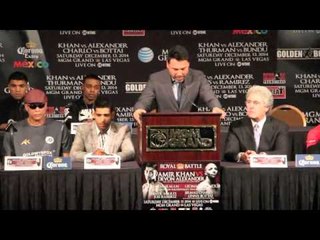 OSCAR DE LA HOYA HOSTS KHAN v ALEXANDER (BATTLE ROYAL) PRESS CONFERENCE - THE UNDERCARD