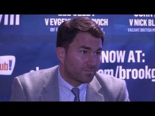 EDDIE HEARN - 'WHAT IS AMIR KHAN'S EXCUSE FOR NOT FIGHTING KELL BROOK ??! ITS ALL B#**£CS !!