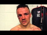 FRANKIE GAVIN REACTS TO DEFEAT TO IBF CHAMPION KELL BROOK - POST FIGHT INTERVIEW