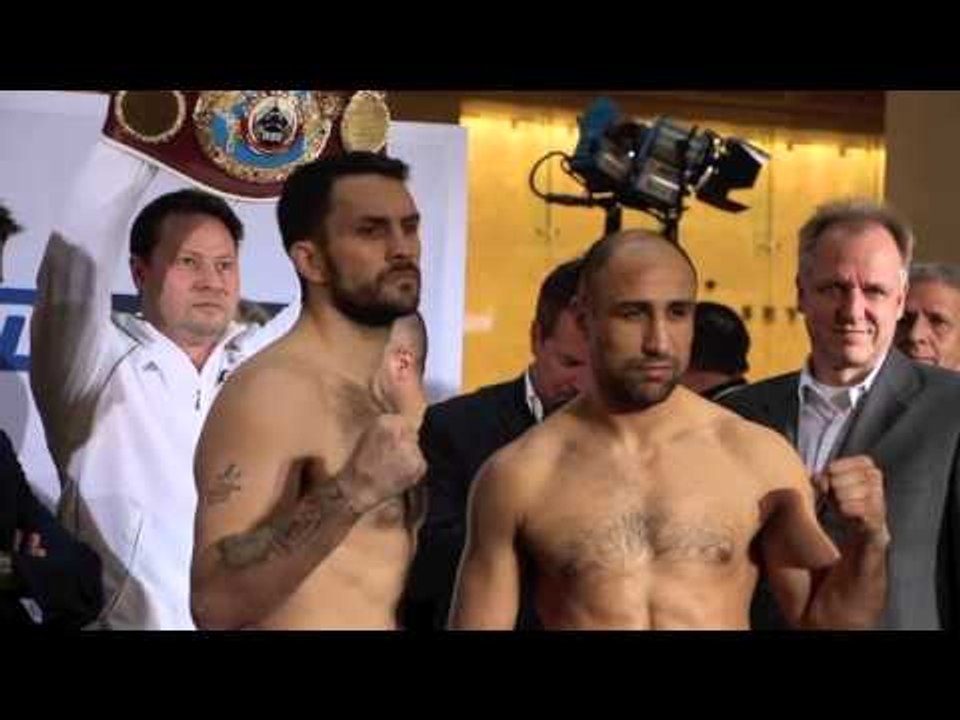 ARTHUR ABRAHAM v PAUL SMITH 2 - OFFICIAL WEIGH IN FROM BERLIN - WBO SUPER-MIDDLEWEIGHT TITLE