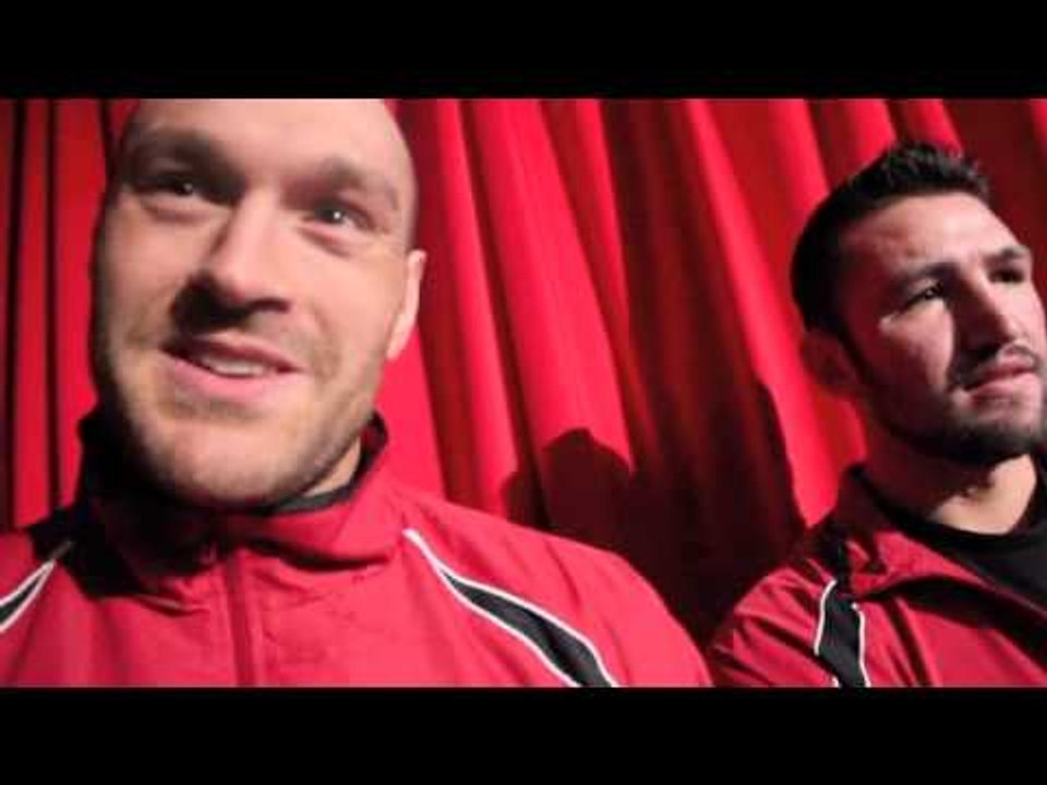 TYSON FURY & TEAM FURY DISCUSS MADONNA & FIFTY SHADES OF GREY @ WEIGH IN (O2) / FURY v HAMMER