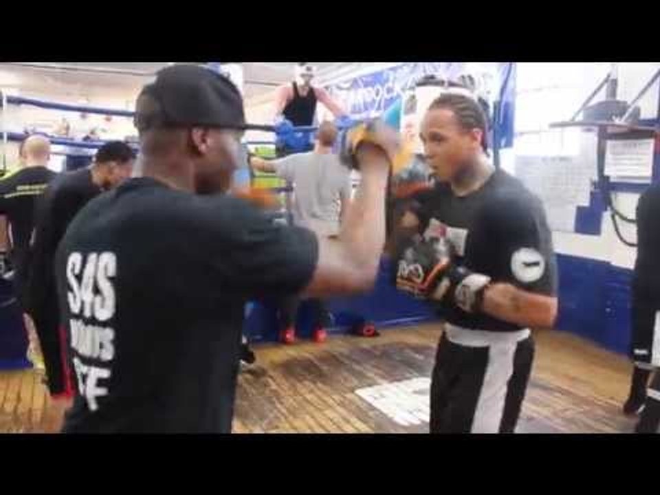 ANTHONY YARDE WORKS ON THE PADS WITH TUNDE AJAYI