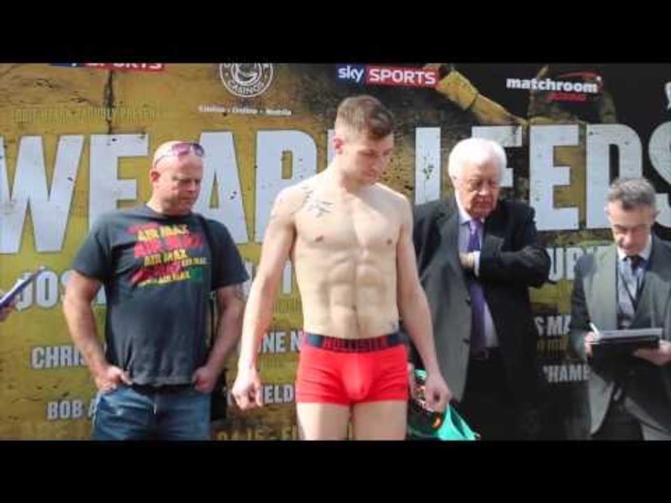 MARTIN J WARD v MAXI HUGHES OFFICIAL WEIGH IN & HEAD TO HEAD / 'WE ARE LEEDS'