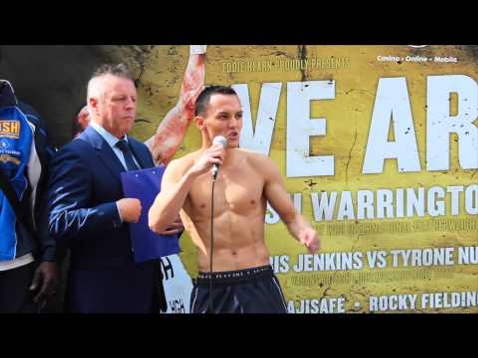 JOSH WARRINGTON WEIGH IN SPEECH TO THE LEEDS FA...