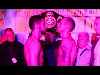 DERRY MATHEWS v TONY LUIS OFFICIAL WEIGH IN & VERY LONG INTENSE HEAD TO HEAD / iFL TV