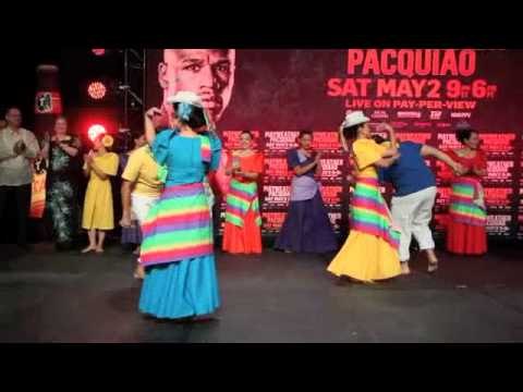 TRADITIONAL FILIPINO DANCERS TAKE CENTRE STAGE FOR MAYWEATHER v PACQUIAO!