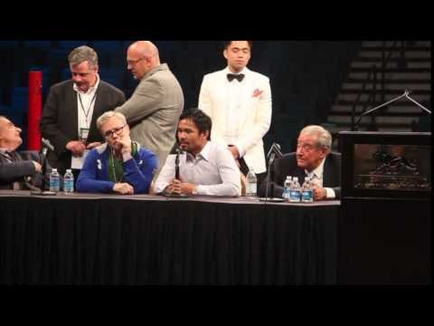 MANNY PACQUIAO REVEALS HIS SHOULDER INJURY FOR MAYWEATHER FIGHT @ POST FIGHT PRESS CONFERENCE