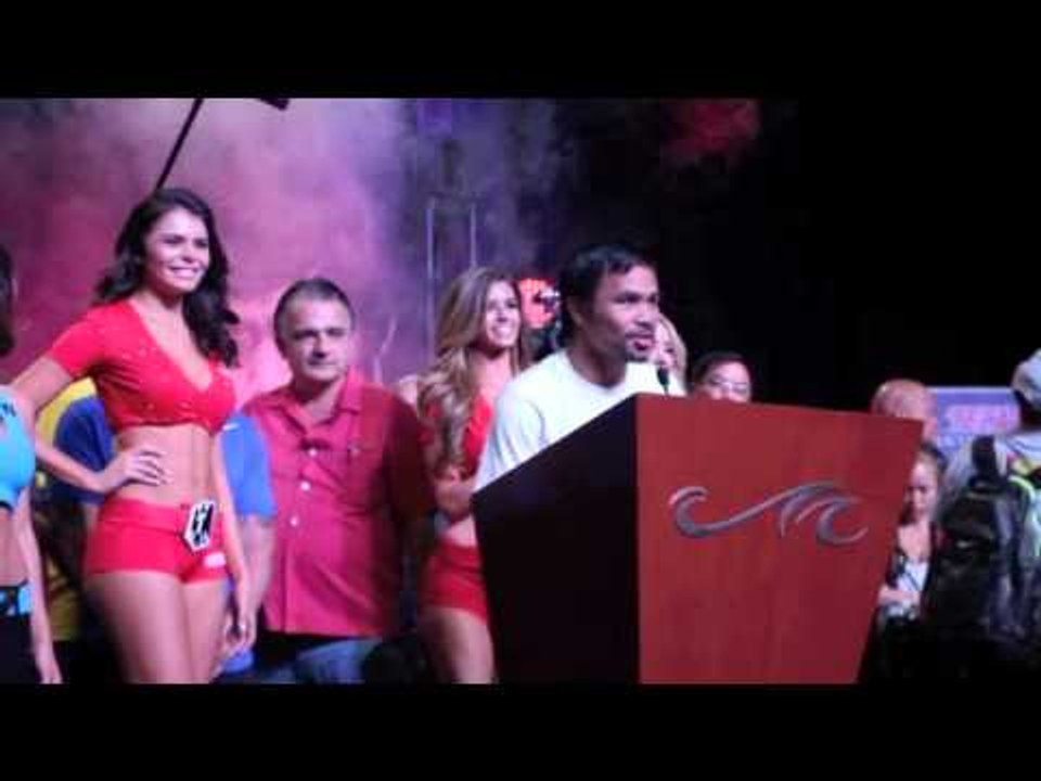 MANNY PACQUIAO- 'RELAX, DON'T BE NERVOUS, I WILL WIN THIS FIGHT ON SATURDAY' / MAYWEATHER v PACQUIAO