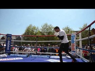 LEE SELBY SHADOW BOXING IN WALES - OPEN MEDIA WORKOUT -GRADOVICH v SELBY