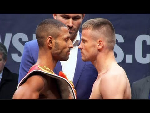 KELL BROOK v FRANKIE GAVIN OFFICIAL WEIGH IN & HEAD TO HEAD / RULE BRITANNIA