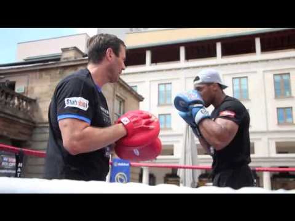 ANTHONY JOSHUA MBE - FULL OPEN WORKOUT VIDEO (COVENT GARDEN) / JOSHUA v JOHNSON / RULE BRITANNIA