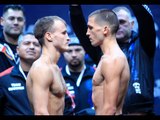 EVGENY GRADOVICH v LEE SELBY OFFICIAL WEIGH IN & HEAD TO HEAD : RULE BRITANNIA