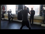 JAMES DeGALE SMASHES THE HEAVYBAG AHEAD OF IBF WORLD TITLE DEFENCE / DeGALE v MEDINA
