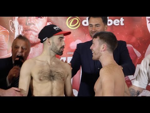 HOSTILE! SCOTT CARDLE v SEAN DODD 2 - OFFICAL WEIGH IN - DODD LEAVES CARDLE WITH HAND GESTURE!