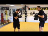 LENNY DAWS SHORT RIGHT HAND PAD WORKOUT WITH TRAINER IAN BURBEDGE / iFL TV