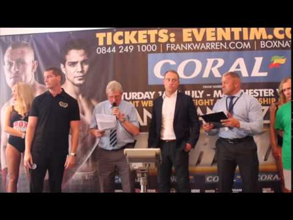 TOM STALKER v TOMMY CARUS OFFICIAL WEIGH IN & HEAD TO HEAD : TURBO