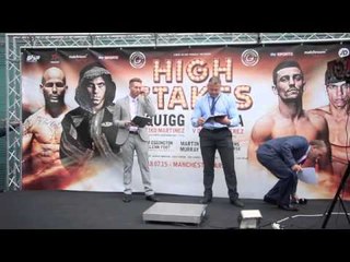 JACK MASSEY v MARTYN GRAINGER - OFFICIAL WEIGH IN VIDEO / & WEIGHT MONITOR COLLAPSES! / HIGH STAKES