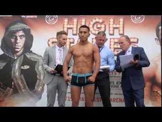 CHARLIE EDWARDS v JUAN HINOSTROZA - OFFICIAL WEIGH IN VIDEO (FROM MANCHESTER) / HIGH STAKES