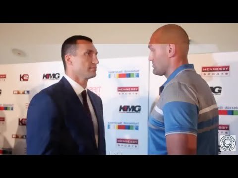 WLADIMIR KLITSCHKO v TYSON FURY OFFICIAL HEAD TO HEAD @ FROM DUSSELDORF - (GERMANY)
