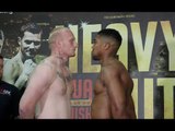 ANTHONY JOSHUA v GARY CORNISH - OFFICIAL WEIGH IN & FACE OFF / HEAVY DUTY