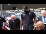 DERECK CHISORA v MARCLEO NASCIMENTO OFFICIAL WEIGH IN / MAN VS MACHINE