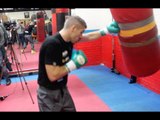 WORLD TITLE CHALLENGER LIAM SMITH WORKS THE HEAVY BAG AHEAD OF DIEGO MAGDELENO CLASH / WORLD WAR 3