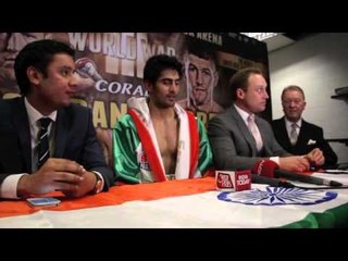 VIJENDER SINGH, FRANK WARREN & FRANCIS WARREN POST FIGHT PRESS CONFERENCE / WORLD WAR 3
